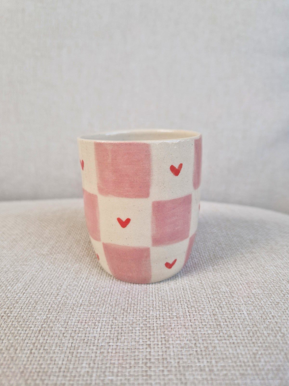 Tasse à café damier